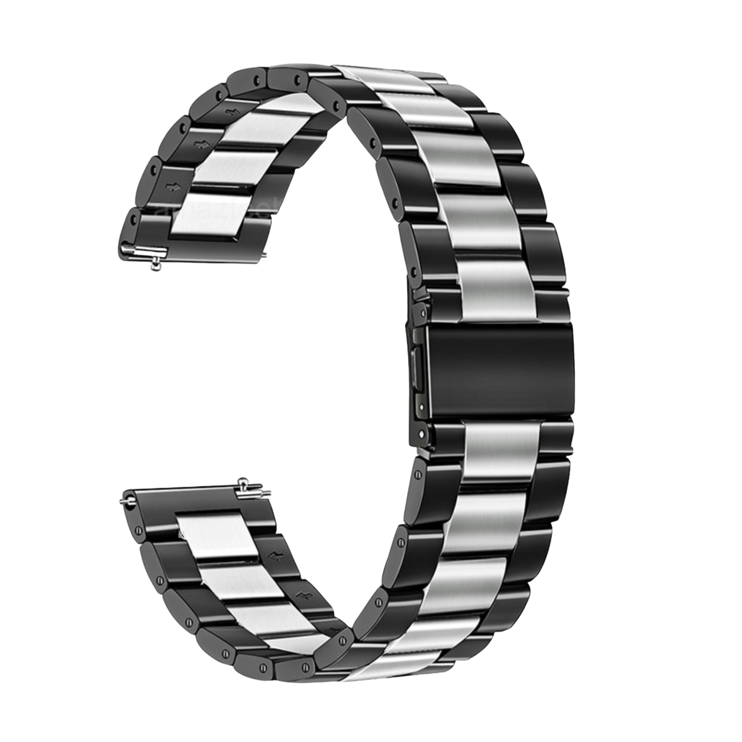 Bracelet acier noir/argenté